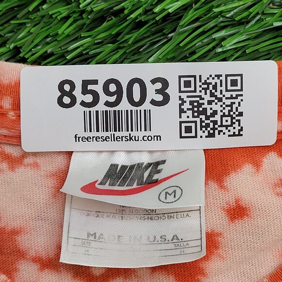 Vintage 90s NIKE Bleached Shirt Womens S/M 17x24 Orange USA - Picture 5 of 15